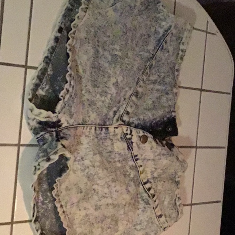 High waisted denim shorts